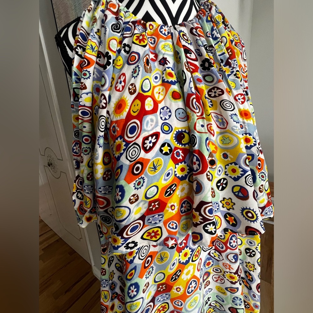 NWT STAUD Caya Tiered Flowy Retro Millefiori Multi Print Maxi Dress - Picture 16 of 16